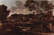 Nicolas Poussin Landschaft mit dem Begrabnis des Phokos France oil painting artist